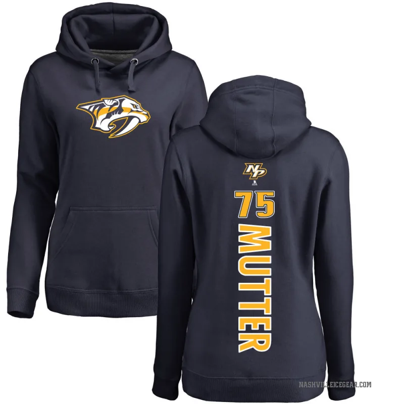 Navrin Mutter Women's Navy Nashville Predators Branded Backer Pullover Hoodie