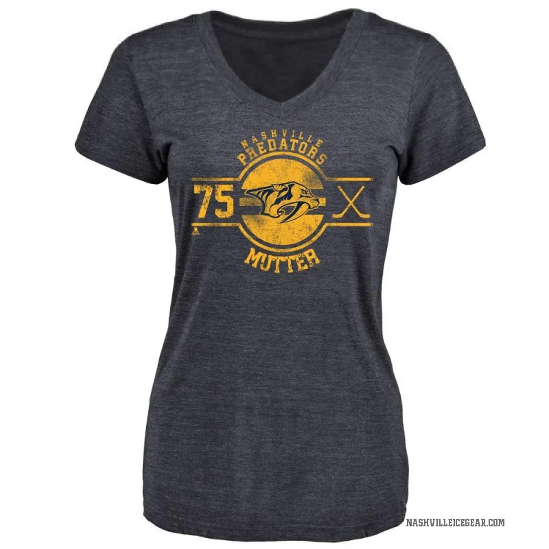 Navrin Mutter Women's Navy Nashville Predators Insignia T-Shirt -
