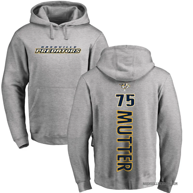 Navrin Mutter Youth Nashville Predators Branded Ash Backer Pullover Hoodie