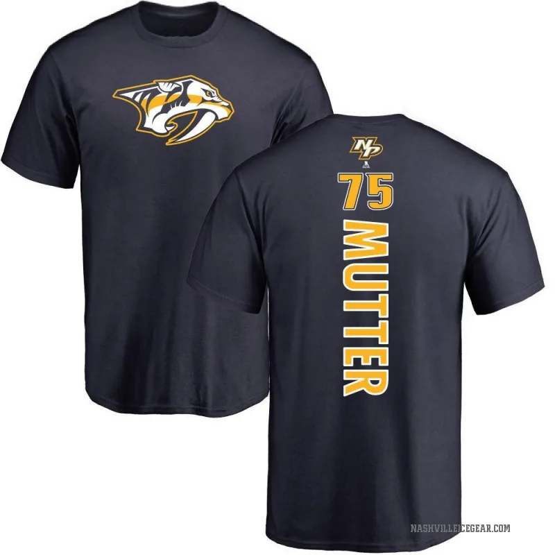 Navrin Mutter Youth Navy Nashville Predators Backer T-Shirt -