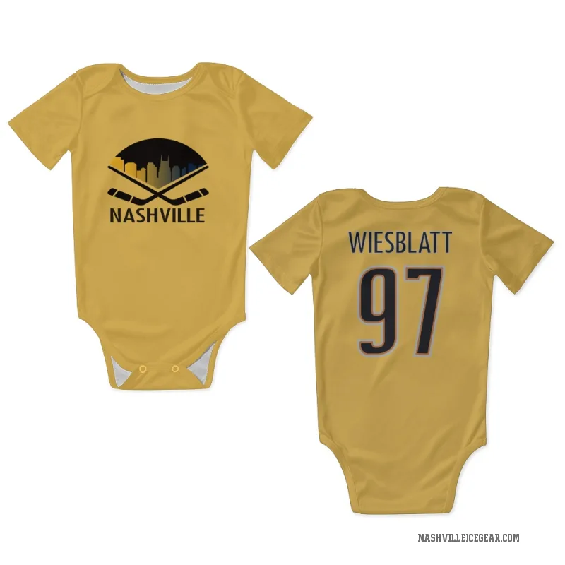 Oasiz Wiesblatt  Gold Nashville Predators  Newborn & Infant Bodysuit