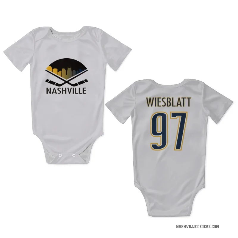 Oasiz Wiesblatt  White Nashville Predators  Newborn & Infant Bodysuit