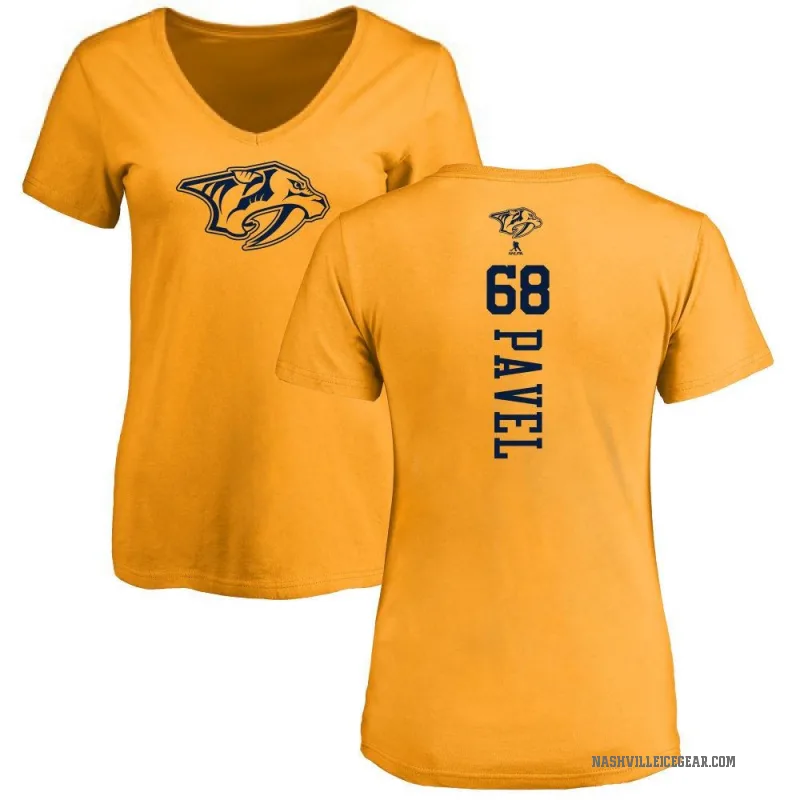 Ondrej Pavel Women's Gold Nashville Predators One Color Backer T-Shirt -