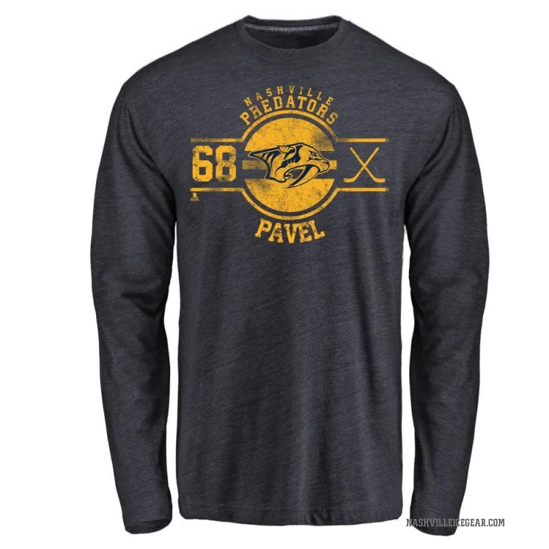 Ondrej Pavel Youth Navy Nashville Predators Insignia Long Sleeve T-Shirt -