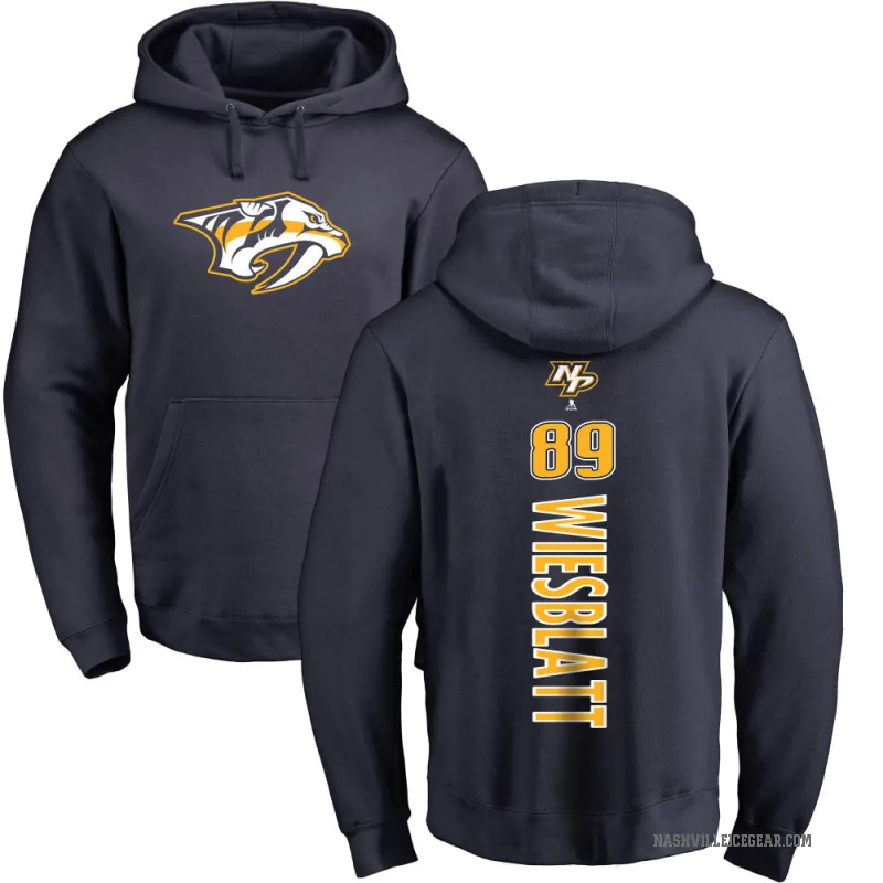 Ozzy Wiesblatt Men's Navy Nashville Predators Branded Backer Pullover Hoodie