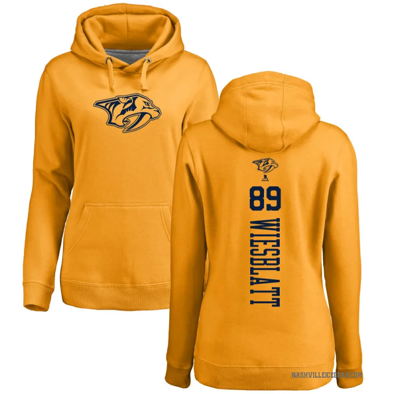 Ozzy Wiesblatt Women's Gold Nashville Predators Branded One Color Backer Pullover Hoodie