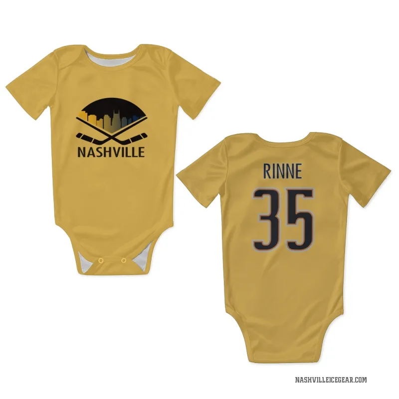 Pekka Rinne  Gold Nashville Predators  Newborn & Infant Bodysuit