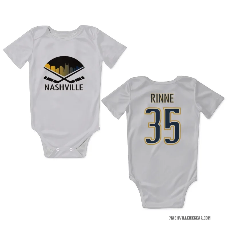 Pekka Rinne  White Nashville Predators  Newborn & Infant Bodysuit