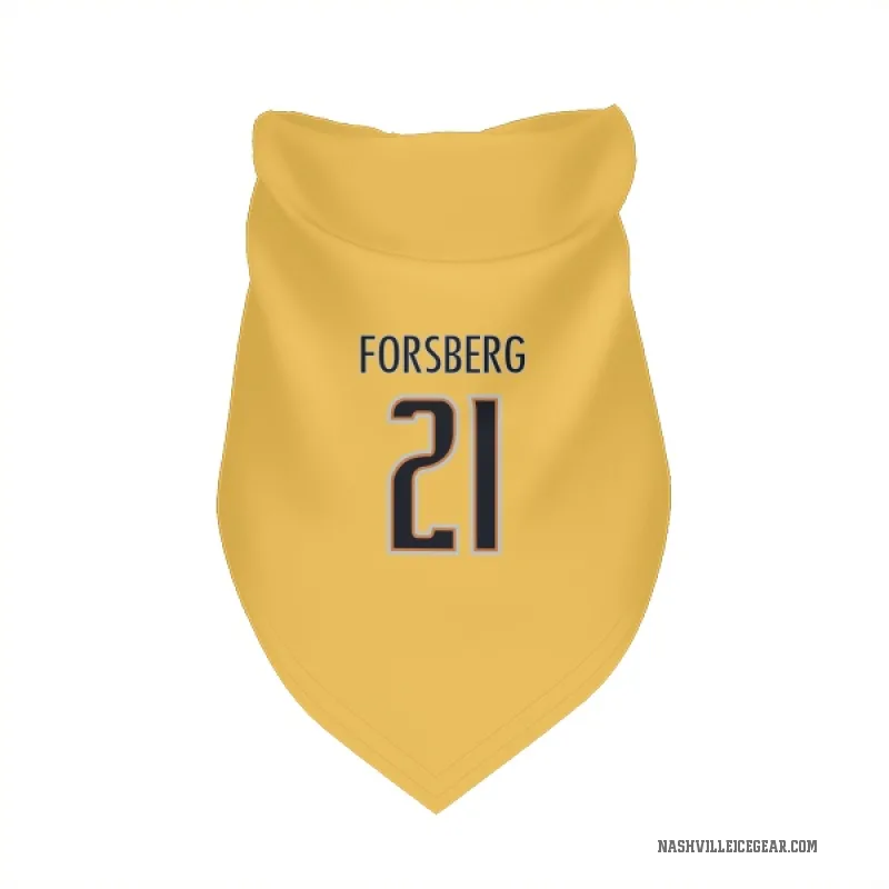 Peter Forsberg  Gold Nashville Predators  Cat & Dog Pet Bandana