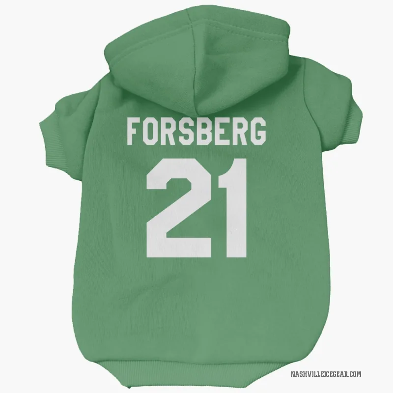 Peter Forsberg  Green Nashville Predators  Cat & Dog Pet Hoodie