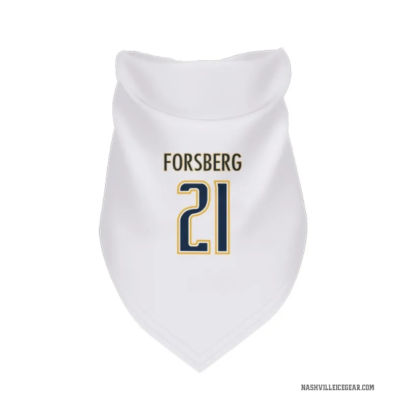 Peter Forsberg  White Nashville Predators  Cat & Dog Pet Bandana