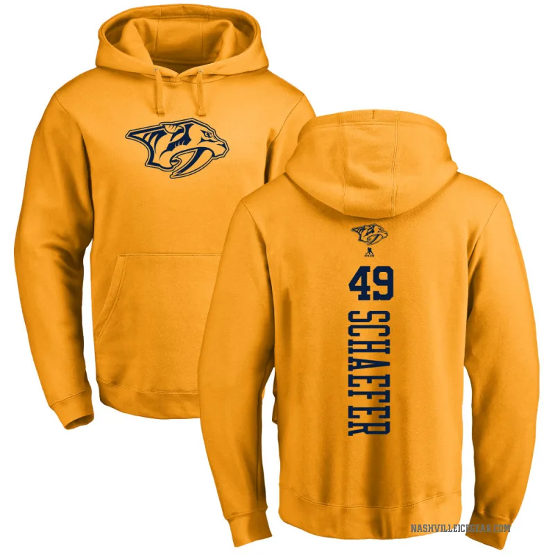 Reid Schaefer Men's Gold Nashville Predators Branded One Color Backer Pullover Hoodie