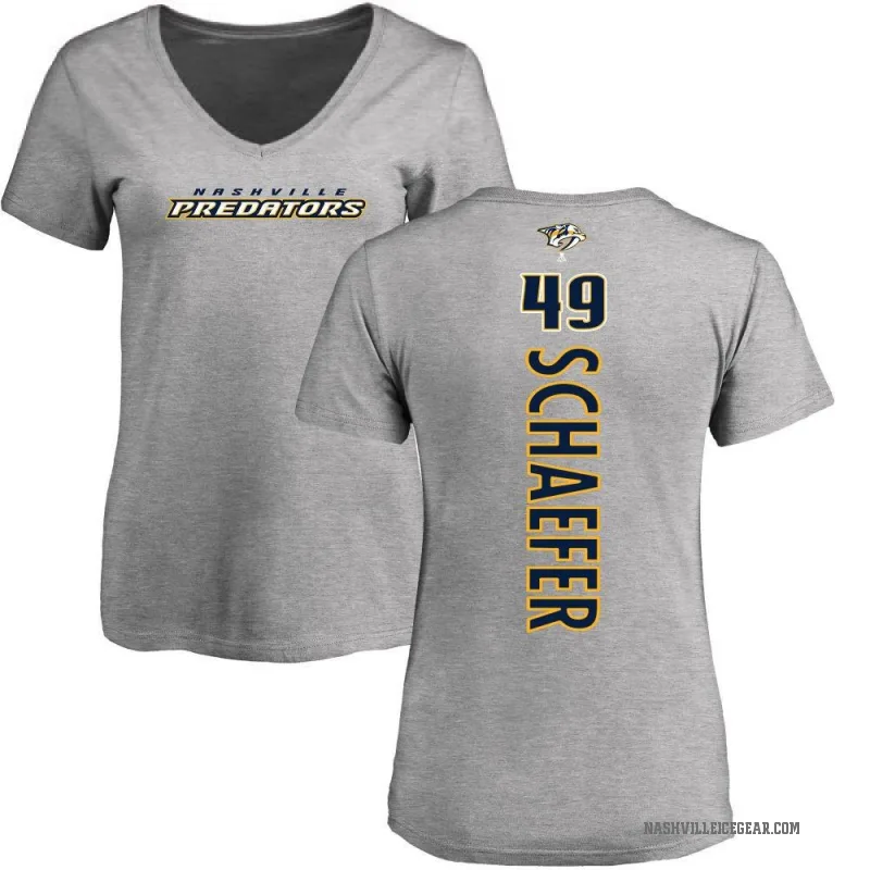 Reid Schaefer Women's Ash Nashville Predators Backer T-Shirt -