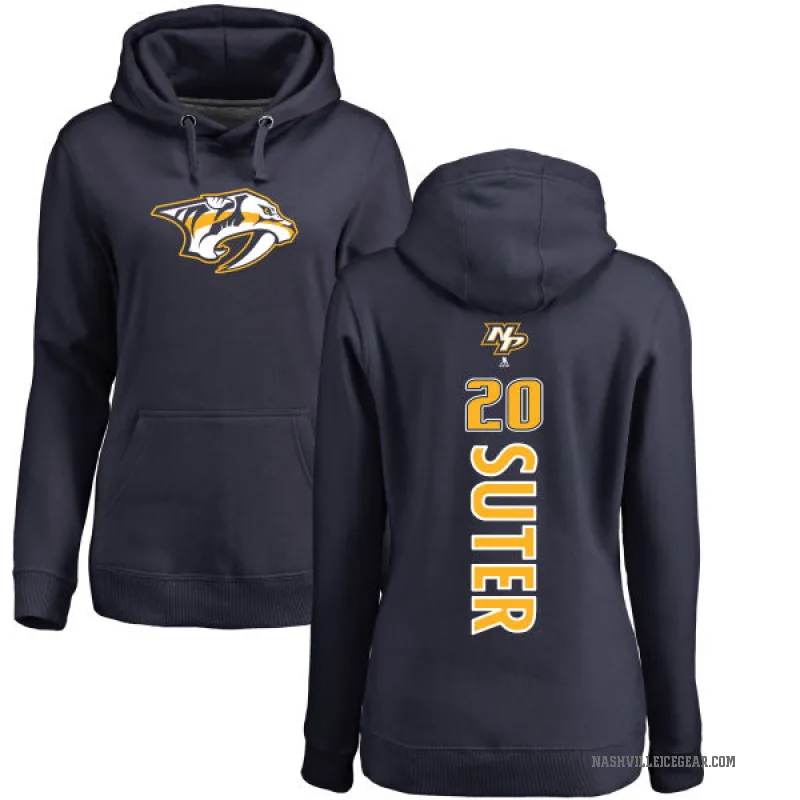 Ryan Suter Women's Navy Nashville Predators Branded Backer Pullover Hoodie