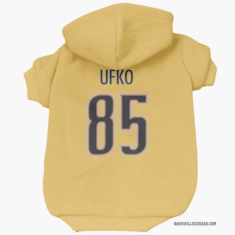 Ryan Ufko  Gold Nashville Predators  Cat & Dog Pet Hoodie