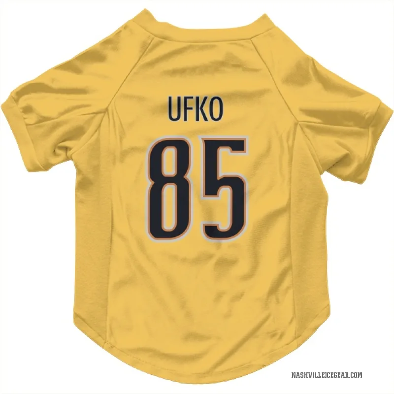 Ryan Ufko  Gold Nashville Predators  Cat & Dog Pet Jersey