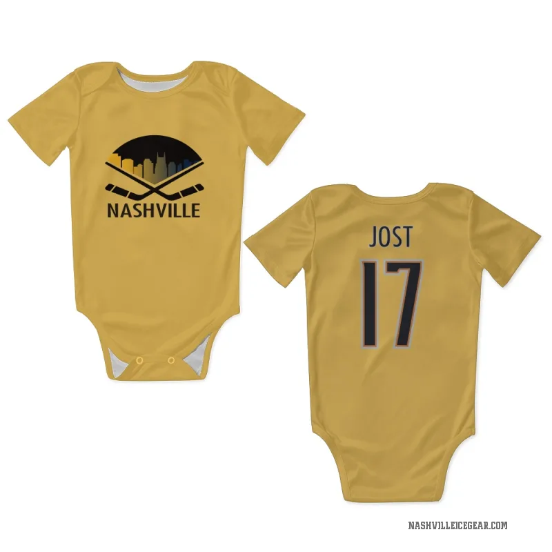 Tyson Jost  Gold Nashville Predators  Newborn & Infant Bodysuit