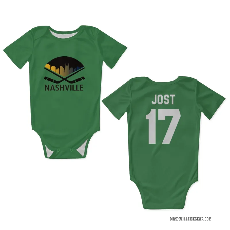 Tyson Jost  Green Nashville Predators  Newborn & Infant Bodysuit